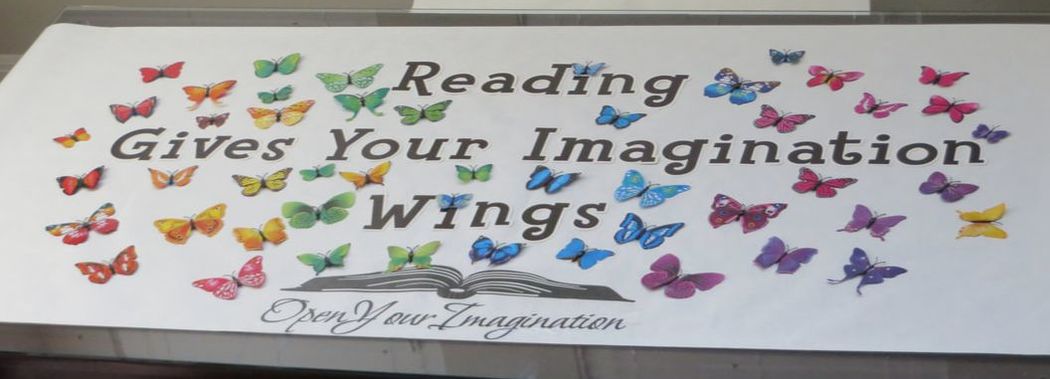 Butterfly Poster: Reading Gives Your Imagination Wings