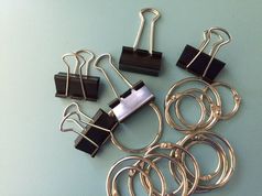 binder rings and clips