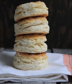 Photo of stack of 4 biscuits